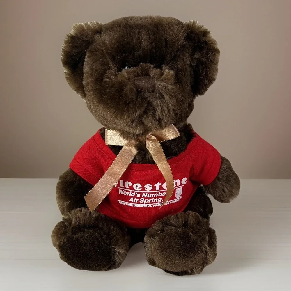 FIRESTONE Tires Advertising Plush Brown Bear Steven Smith Stuffed Animal Toy